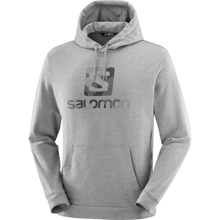 Grey Salomon Outlife Logo Summer Heather Women's Hoodie | IE NS6375